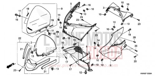FRONT COVER WW125EX2A de 2010